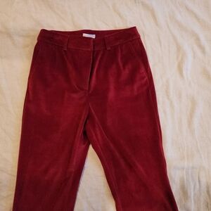 Velvet red trousers